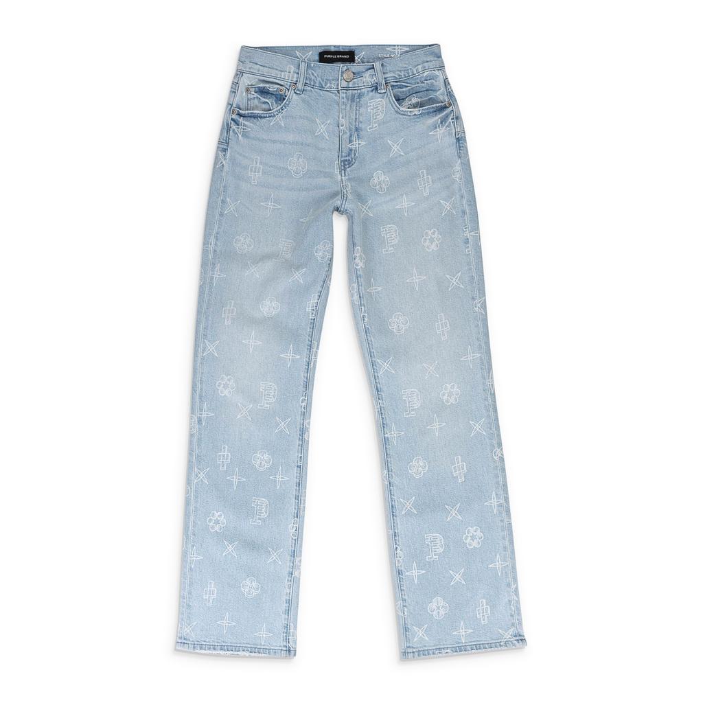 Purple Brand Twisted Coated Baggy Wide Leg Jeans - Pants