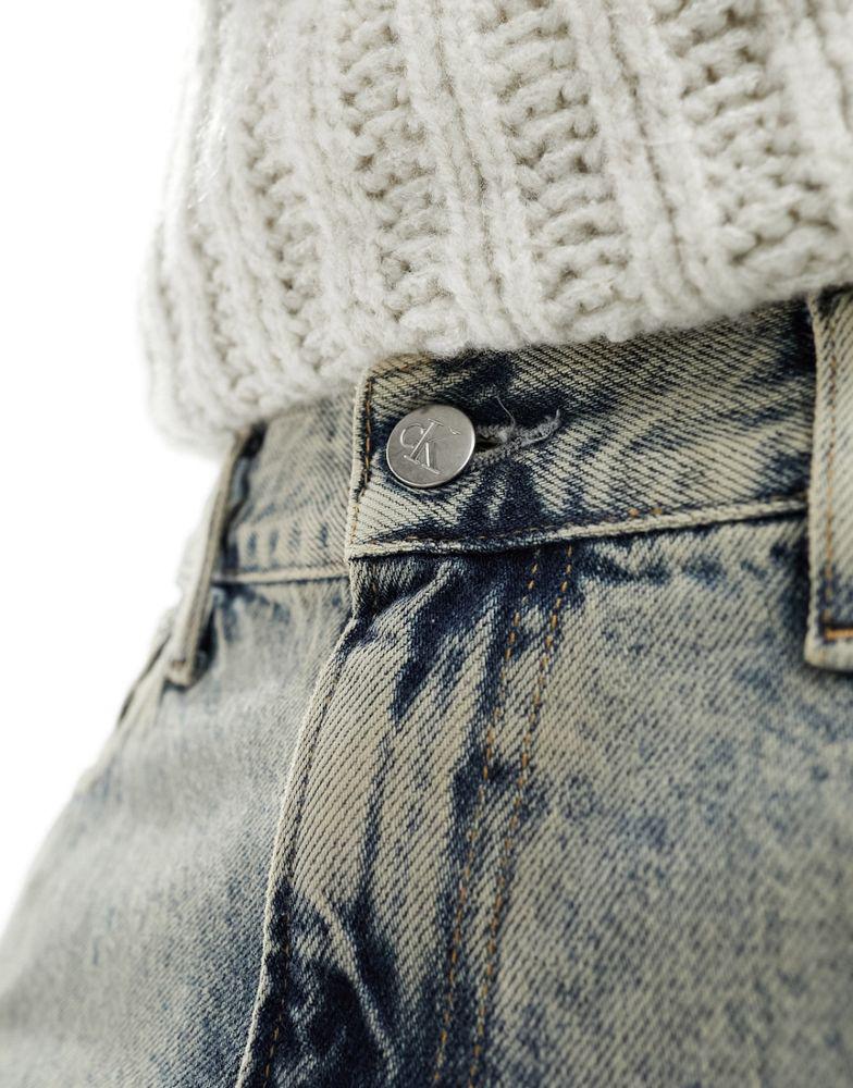 Calvin Klein Jeans Calvin Klein Jeans co-ord authentic straight leg jeans in mid acid wash