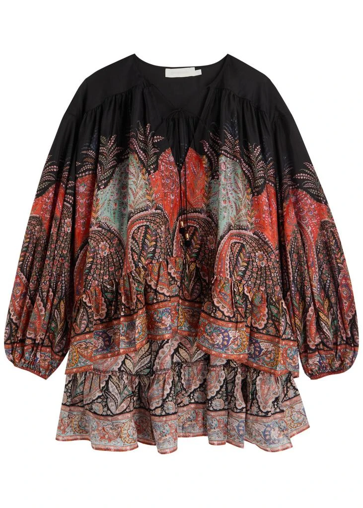 Zimmermann Rhiannon Ruffle Billow silk blouse 1