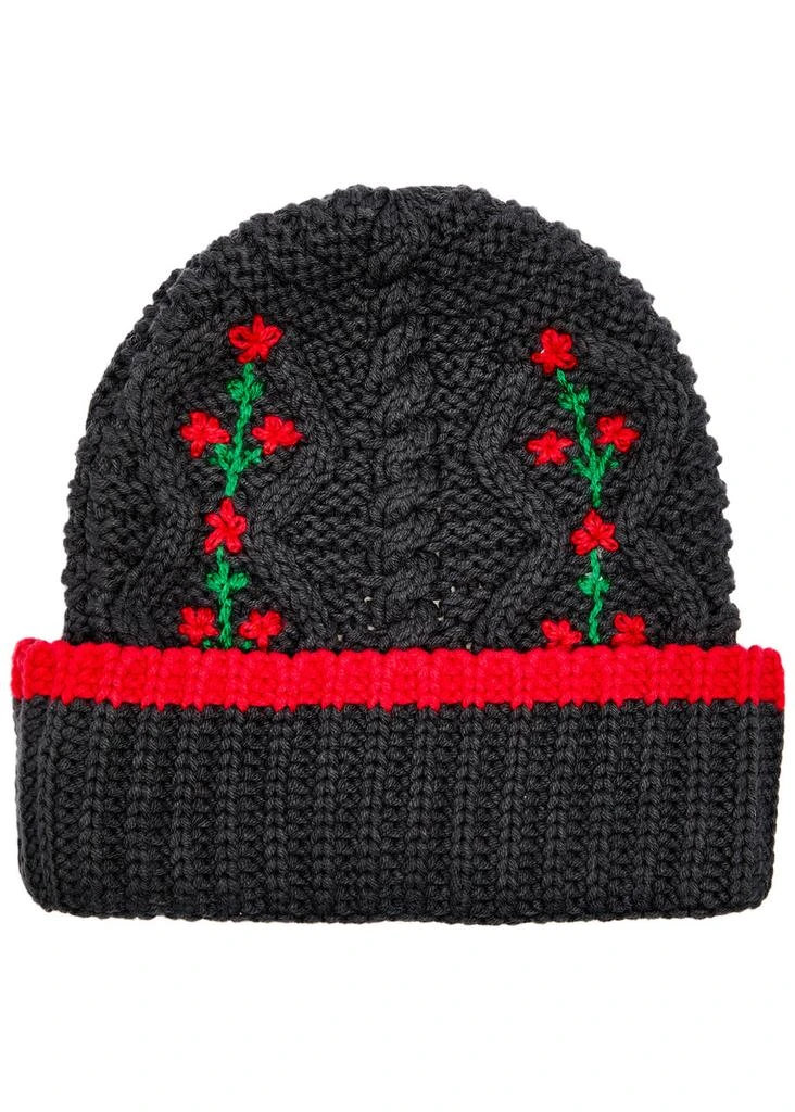 DAMSON MADDER Embroidered cotton-blend beanie 1