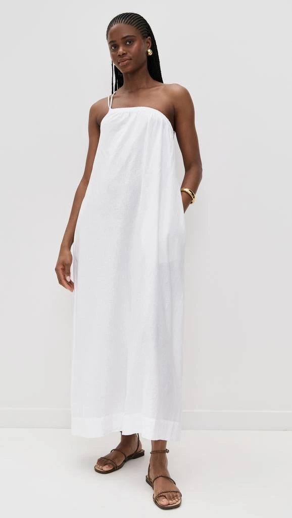 Stateside Linen Asymmetric Tie Maxi Dress 4