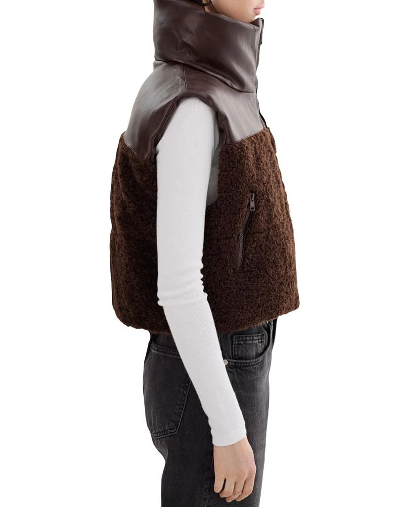 LaMarque Melicia Reversible Faux Leather & Fleece Vest 4