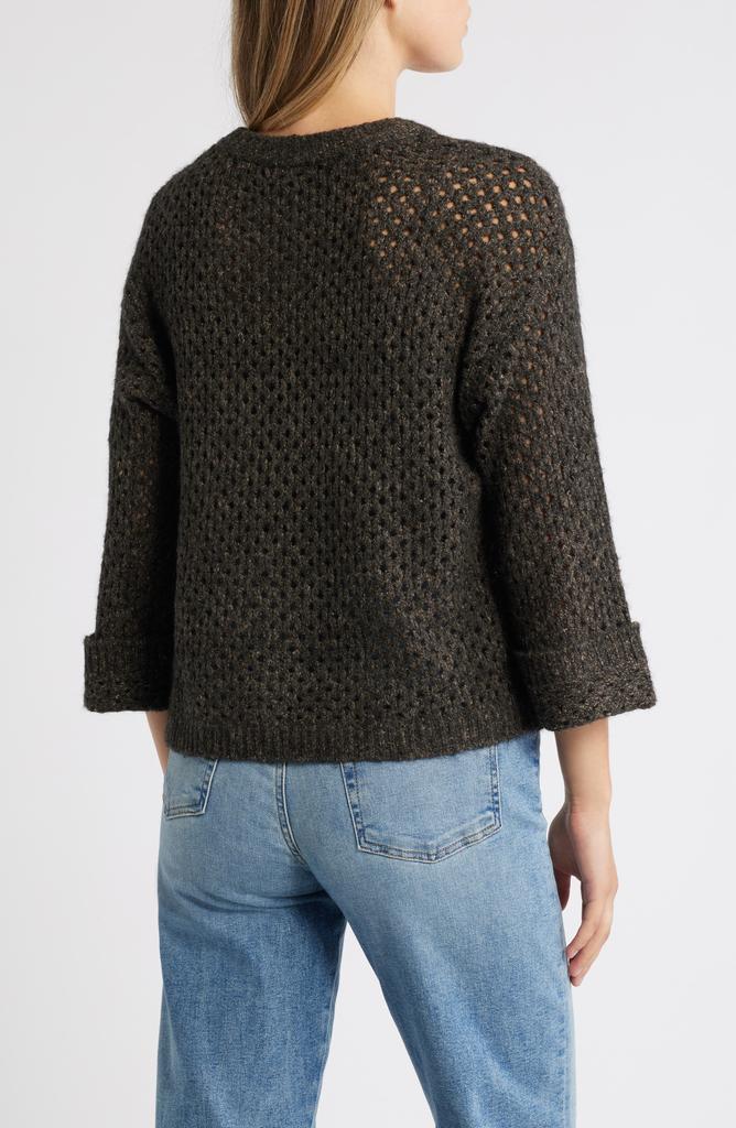 Wit & Wisdom Open Stitch Cuffed Sweater