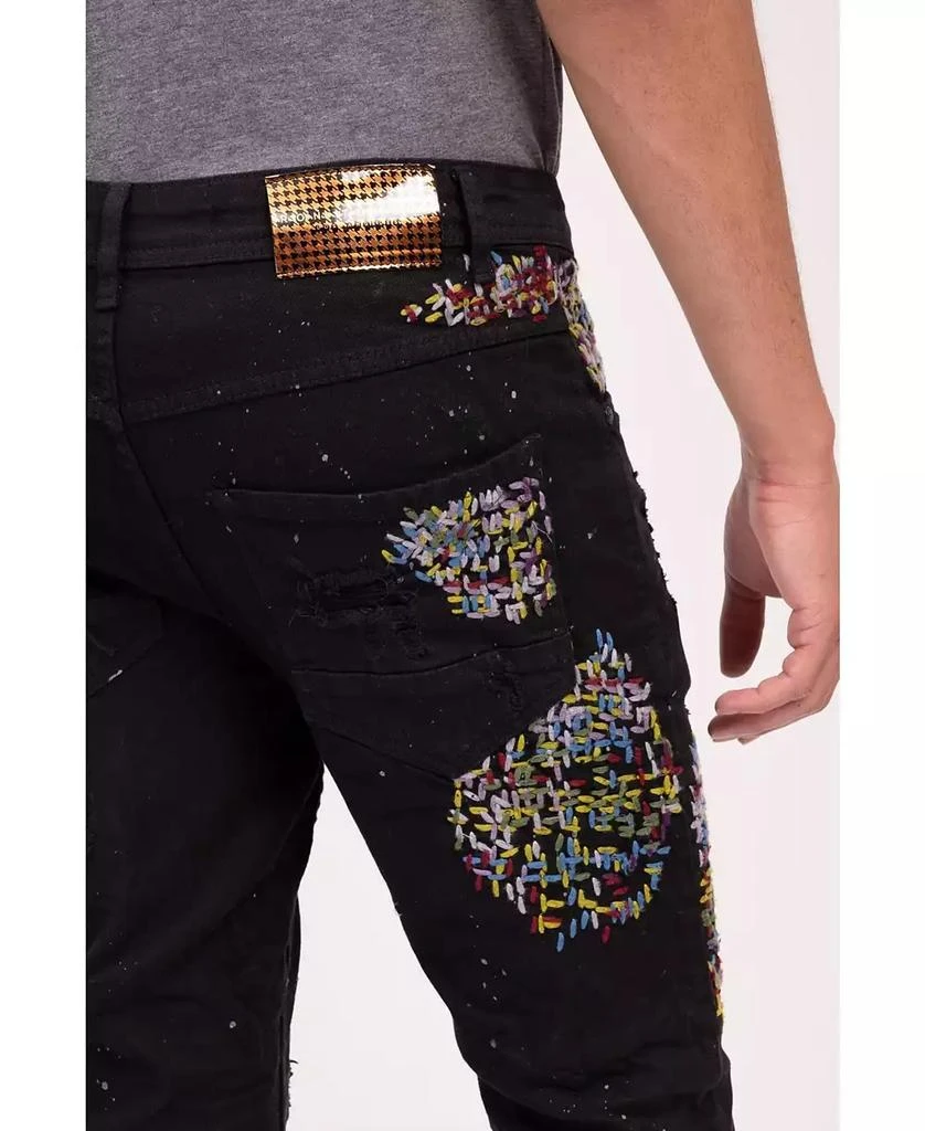 RON TOMSON Men's Modern Embroidered Denim Jeans 6