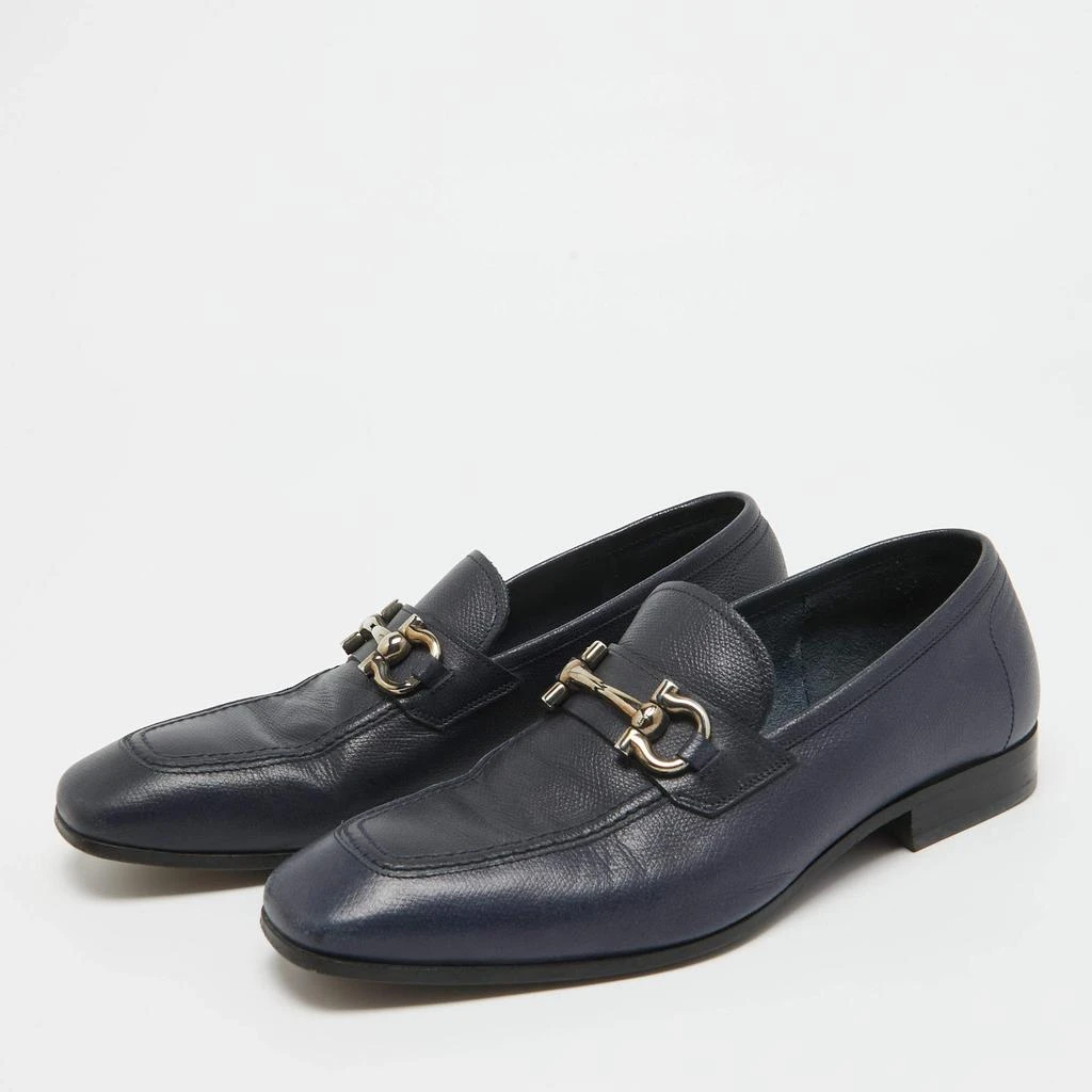 Salvatore Ferragamo Salvatore Ferragamo Navy Blue Leather Loafers Size 41 2