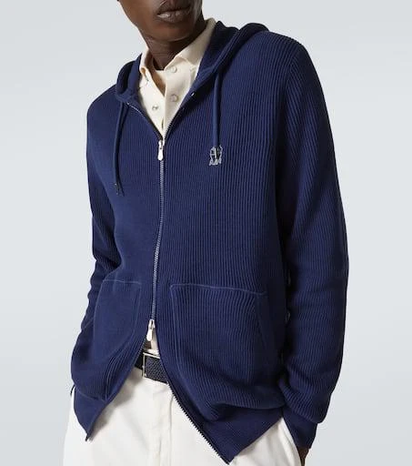 Brunello Cucinelli Zip-up cotton hoodie 5
