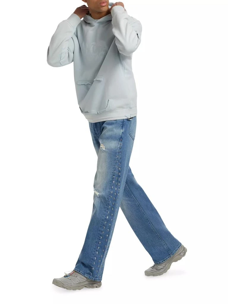 RTA Underworld Zed Bead-Embroidered Flared Jeans 2