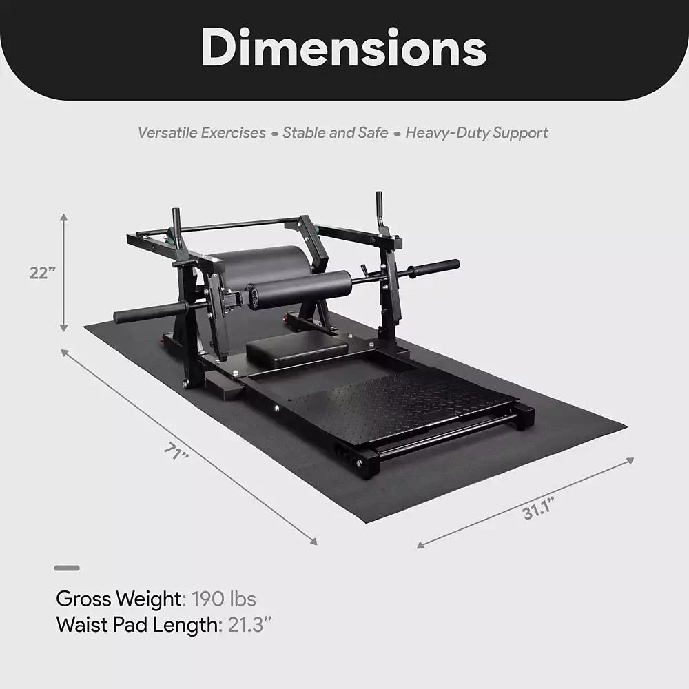BalanceFrom Fitness Hip Thrust Machine, Adjustable Synclock Lever for ...