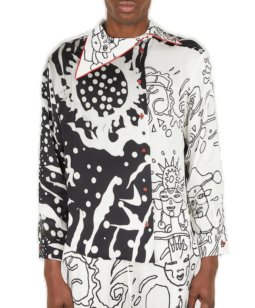 Honey Fucking Dijon Honey Fucking Dijon Fluid Asymmetric Satin Shirt