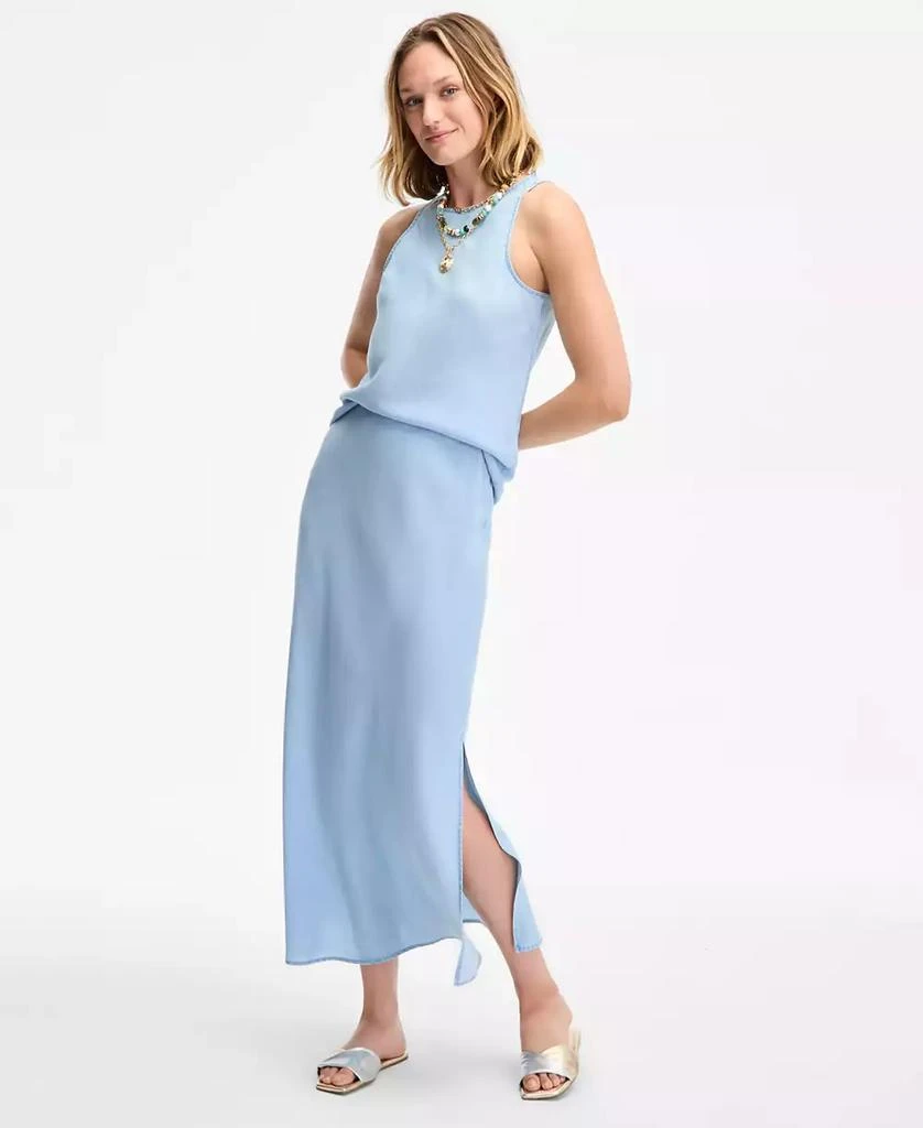 On 34th Women's Chambray Maxi Slip Skirt, Exclusively at Macy's 1