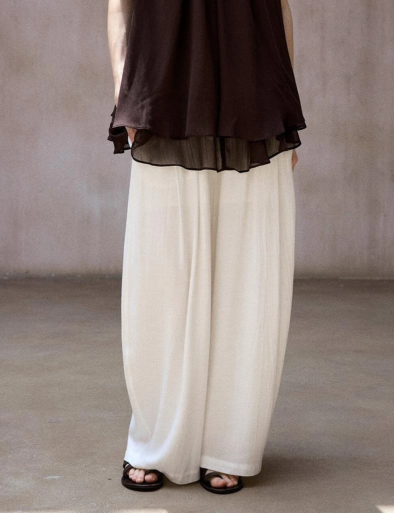 Pixie Market White Draped Trousers 6