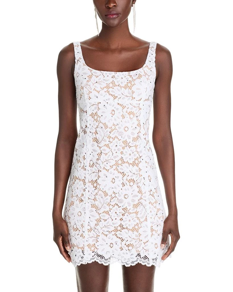 Michael Kors Lace Square Neck Mini Dress 7