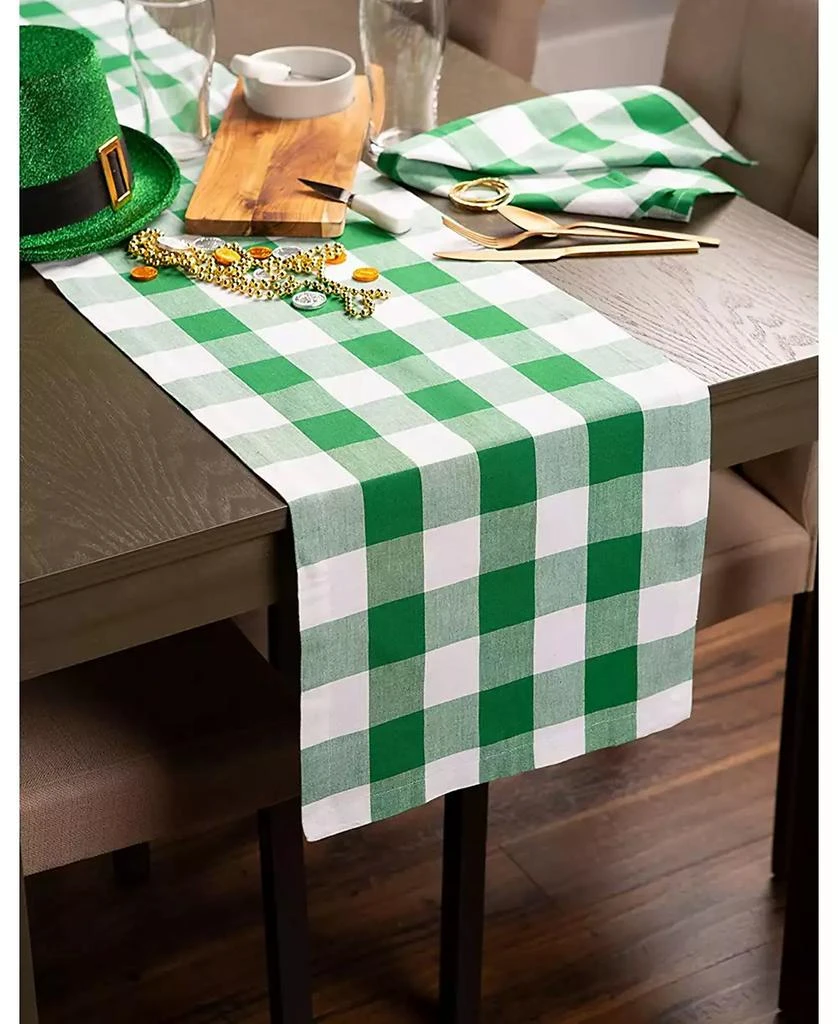 Design Imports Shamrock Buffalo Check Table Runner 4