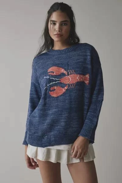BDG BDG Kurt Lobster Graphic Distressed Sweater 1