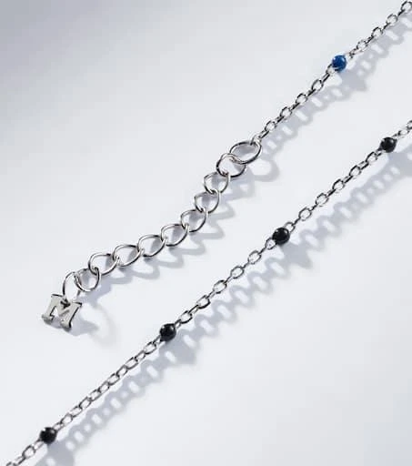 MATEO Set of 2 sterling silver and enamel chain bracelets 3