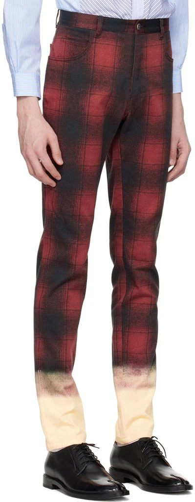 MAISON MARGIELA Black & Red Skinny Jeans 2