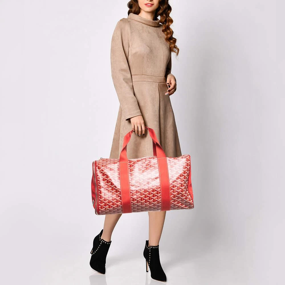 Goyard Goyard Red Goyardine Coated Canvas Voltigeur MM Pet Carrier 2