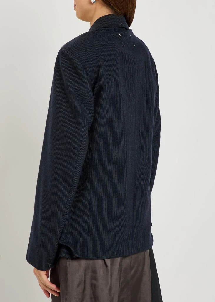 MAISON MARGIELA Deconstructed pinstriped wool-blend blazer 3