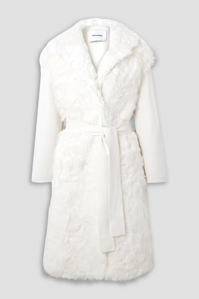 Yves Salomon Belted shearling coat