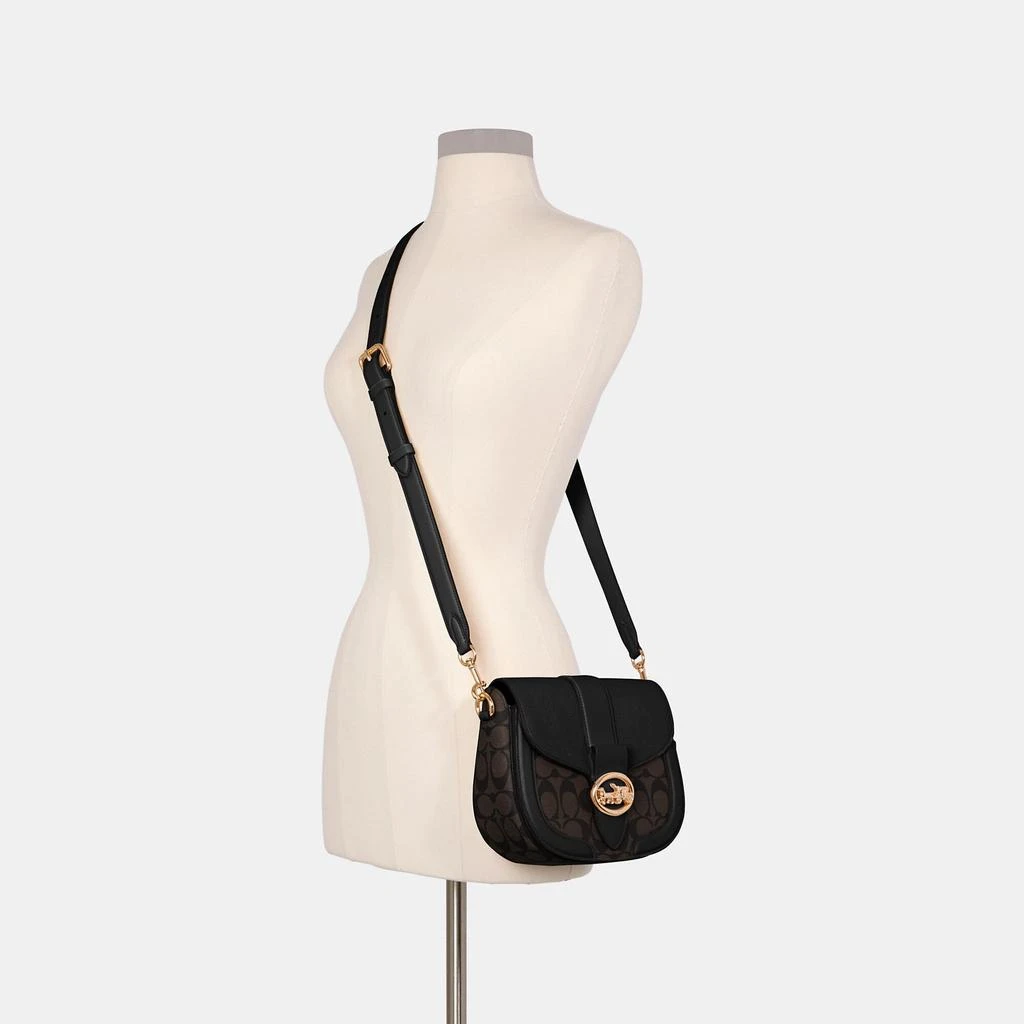 Coach Coach Outlet Georgie Saddle Bag In Signature Canvas 3