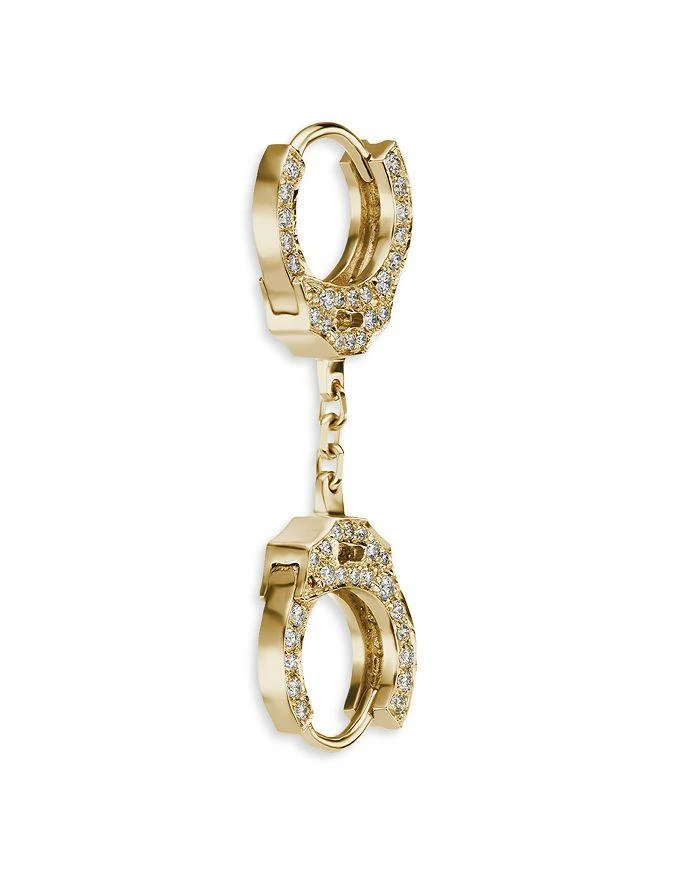 Maria Tash 18K Yellow Gold Diamond Handcuff Single Hoop Earring 1