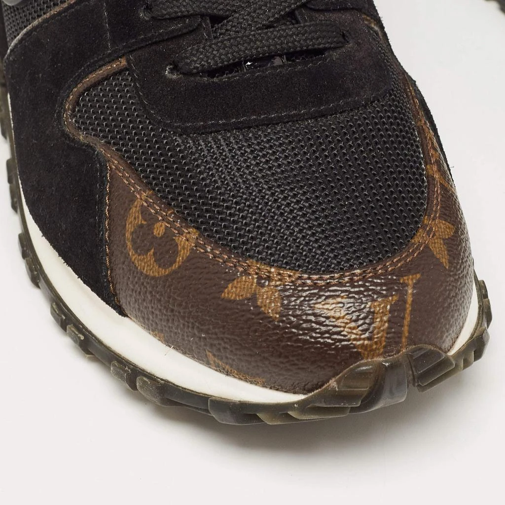 Louis Vuitton Louis Vuitton Brown/Black Monogram Canvas and Suede Run Away Sneakers Size 39 7