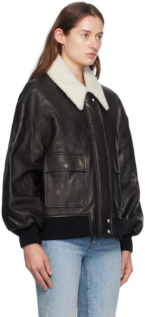 Khaite Black Shellar Leather Jacket 2