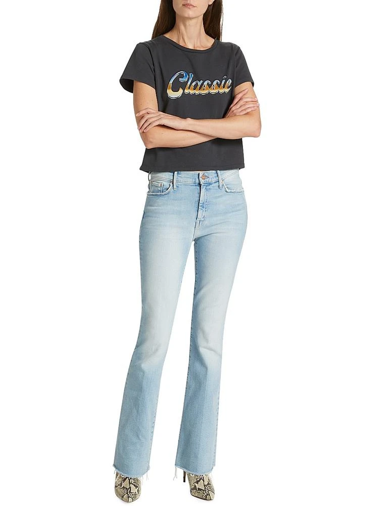 MOTHER Weekender Fray Mid-Rise Flared Jeans 2