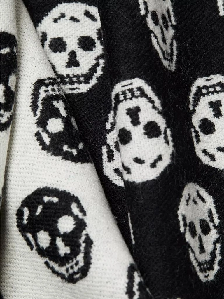 Alexander McQueen Reversible Skull Wool Scarf 4