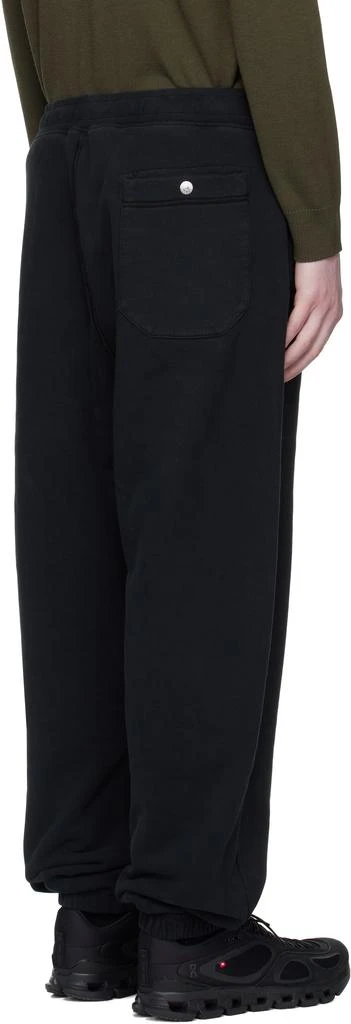 Stone Island Black 6200004 Brushed Organic Cotton Fleece Sweatpants 3
