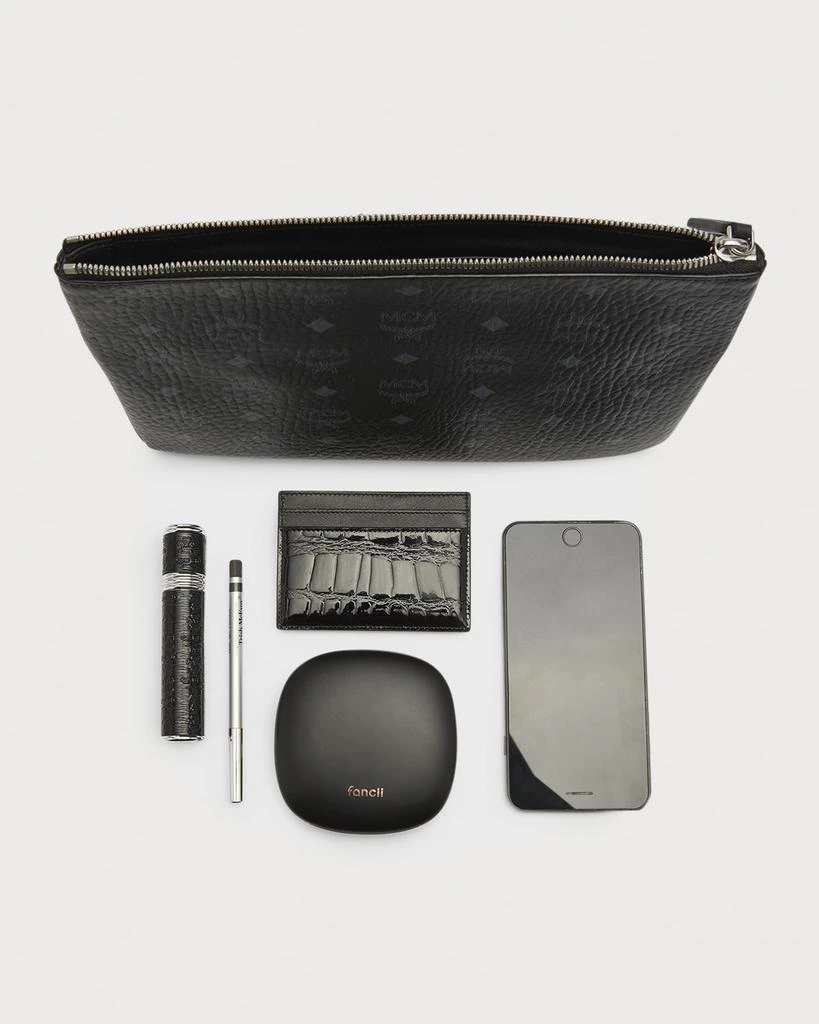 MCM Medium Logo Crossbody Pouch Bag 9