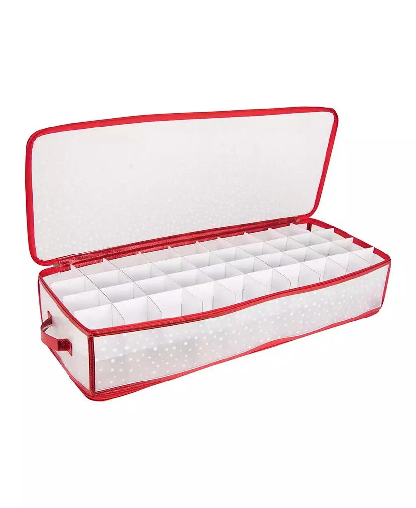 Simplify 80 Count Ornament Storage Organizer in Red 4