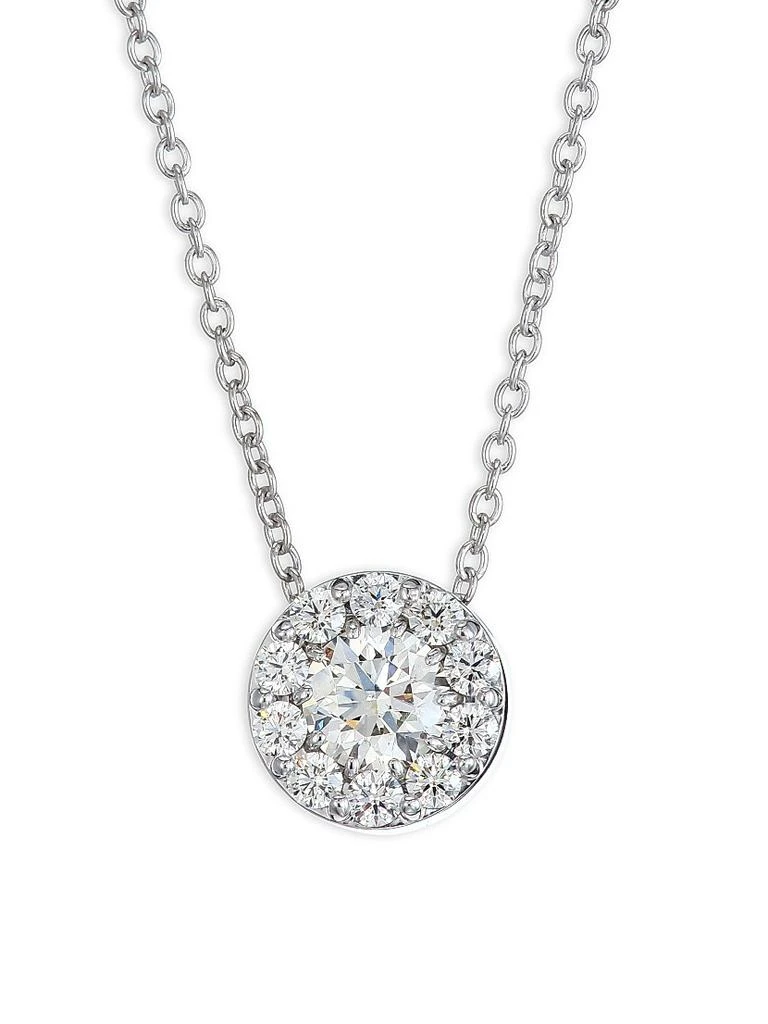 Hearts On Fire Fulfillment Round Diamond 
White Gold Pendant 1