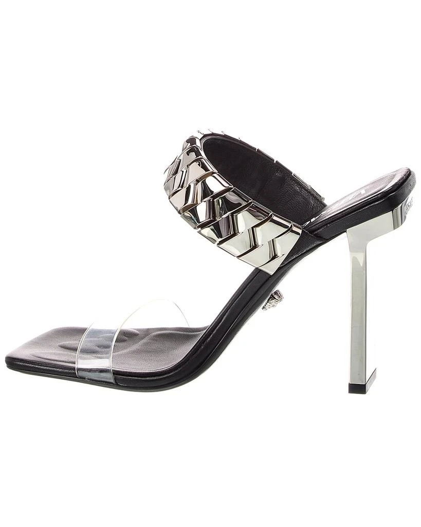 Versace Slice Leather 
Vinyl Mule 2