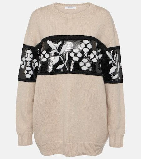 Max Mara Jacquard wool and cashmere sweater 1