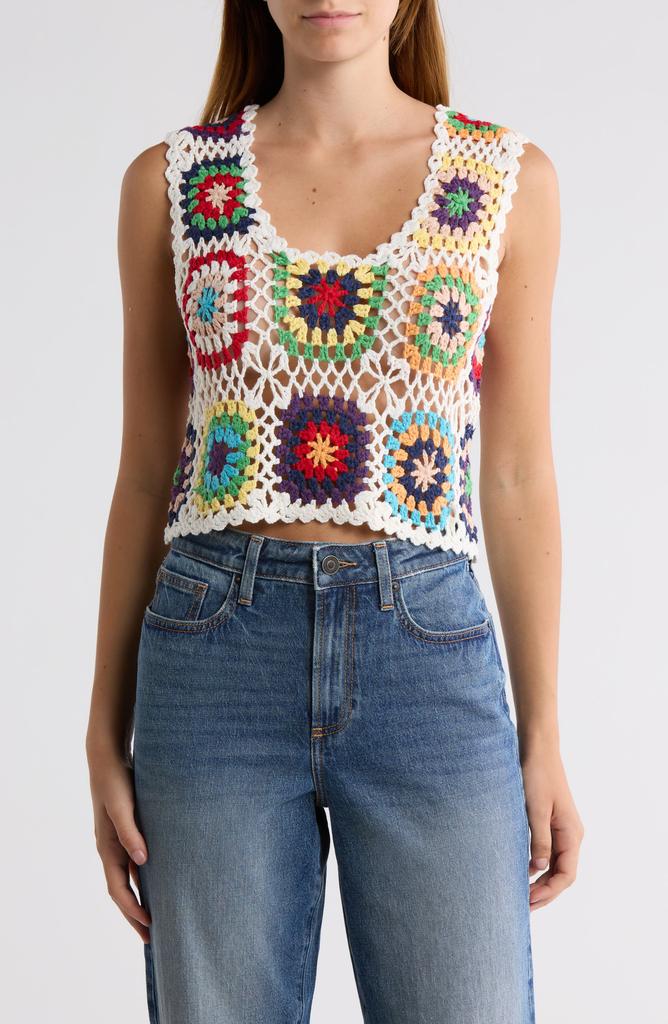 Cotton Emporium Crocheted Patch Tank
