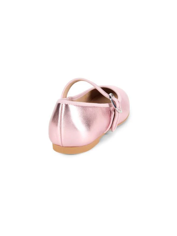 Stuart Weitzman Alice Metallic Leather Mary Jane Ballet Flats 3