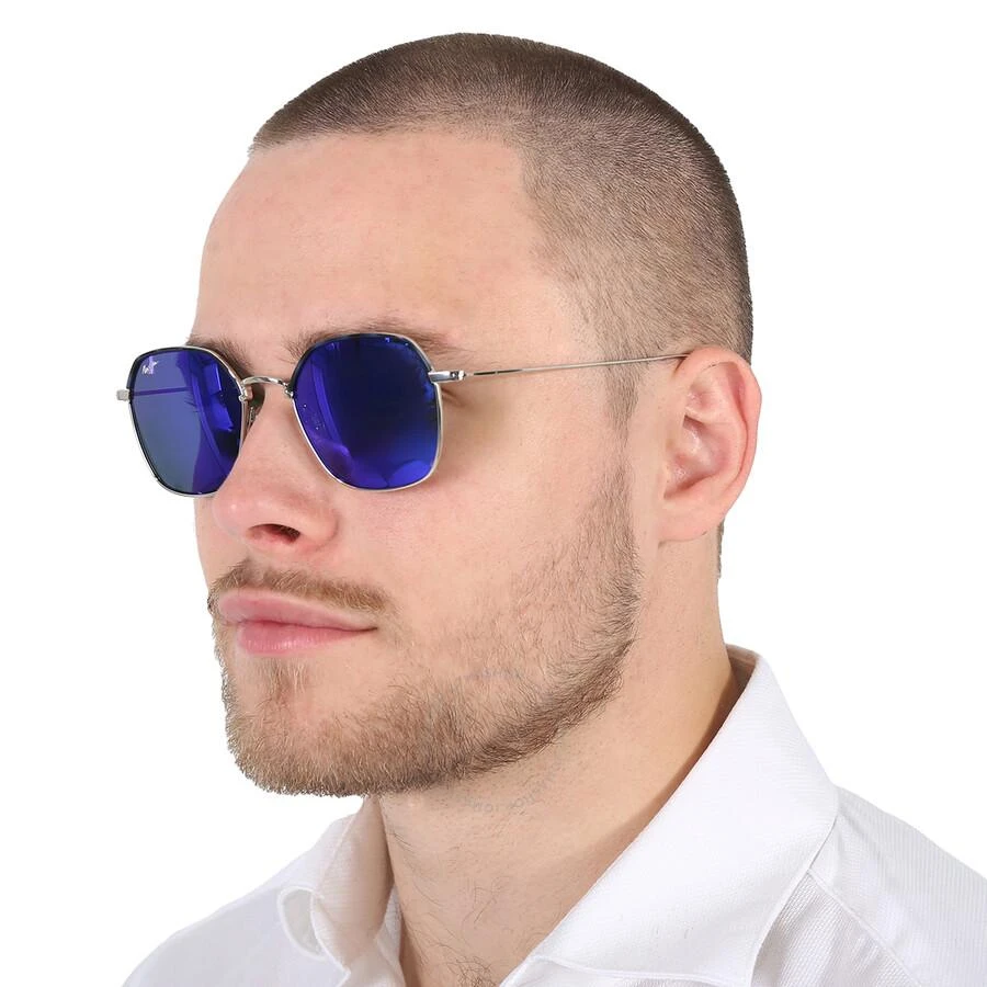 Maui Jim Moon Doggy Blue Hawaii Geometric Unisex Sunglasses B874-17 2