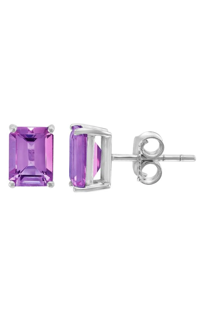 EFFY 14K White Gold Amethyst Stud Earrings 2