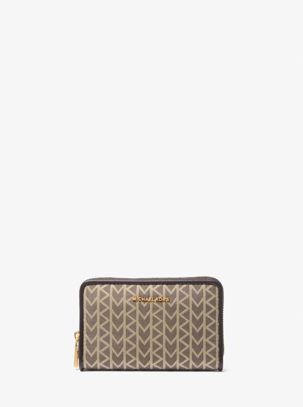 Michael Kors Jet Set Small MK2000 Logo Jacquard Wallet 1