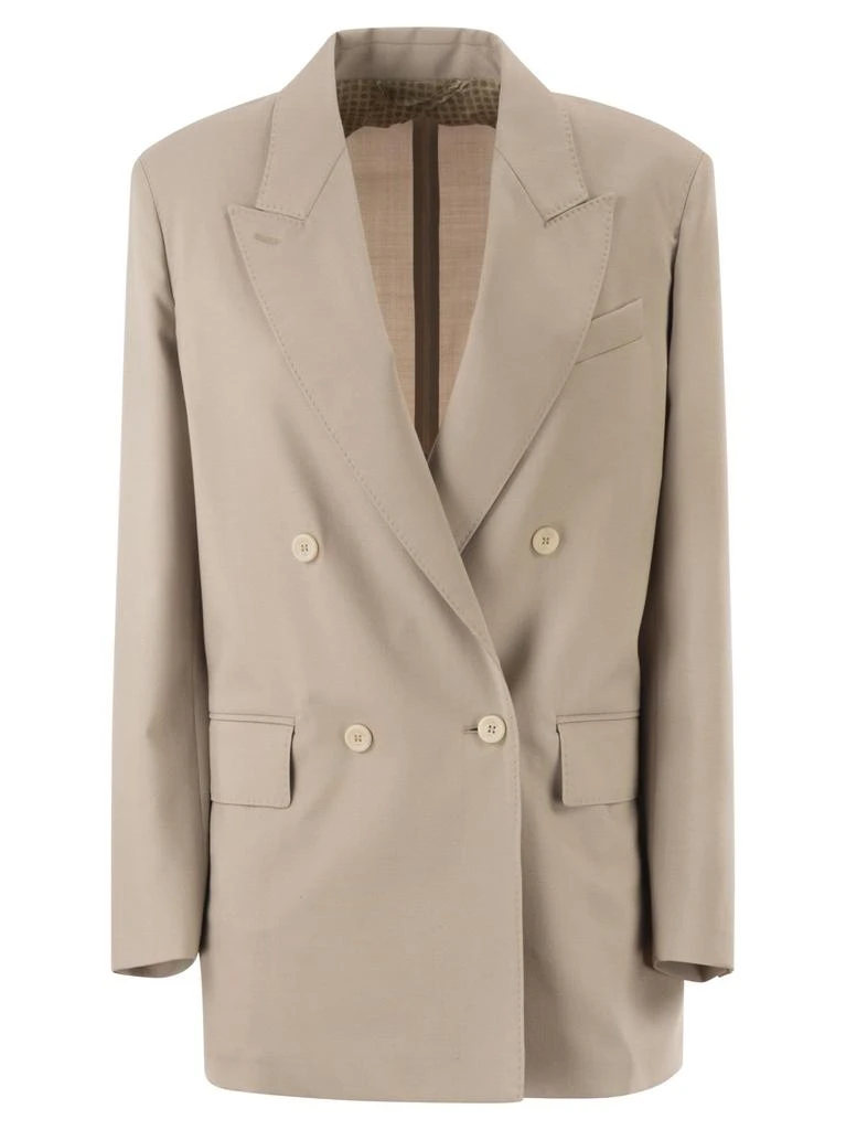 Max Mara Mxmmitico - Double-Breasted Blazer In Wool/Mohair/Silk Blend