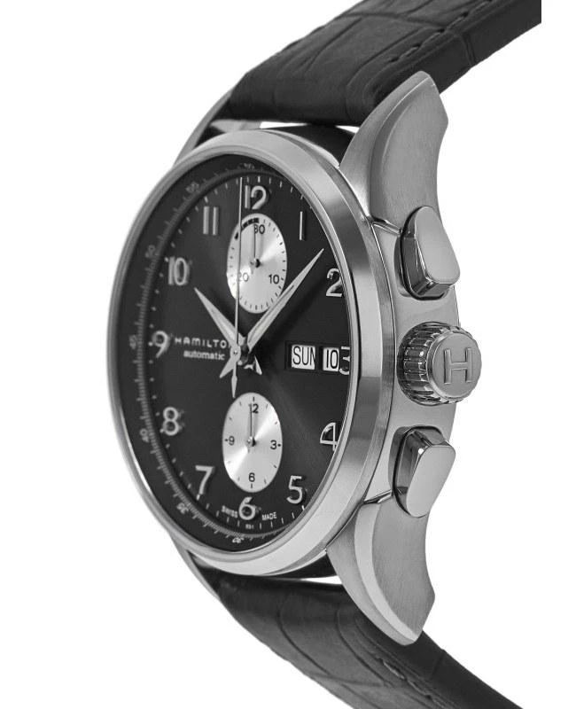 Hamilton Hamilton Jazzmaster Maestro Auto Chrono Black Dial Leather Strap Men's Watch H32576785 3