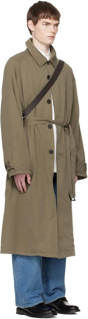 stein Taupe Cotton Rayon Vintage Padded Balmacaan Coat 2