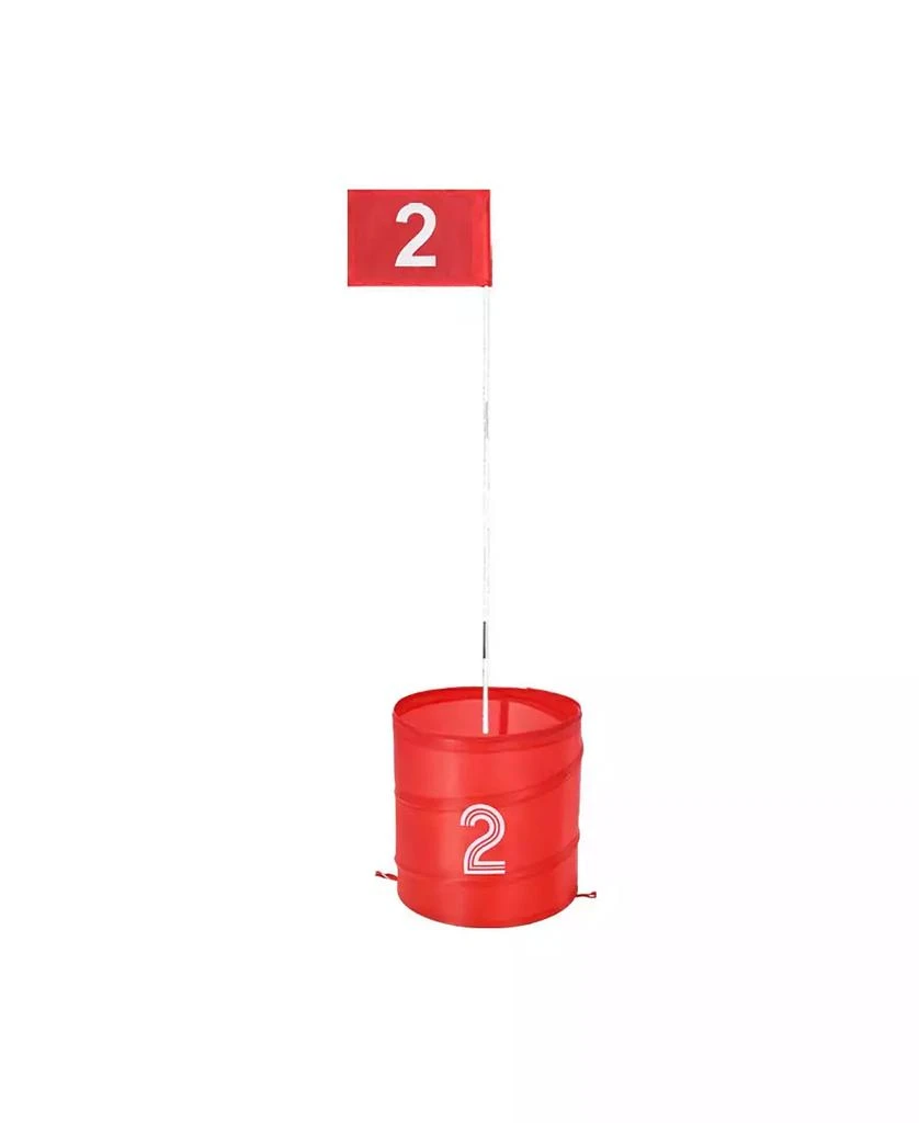 HONGGE Outdoor Golf Yard Game Set with Buckets Balls Flags and Storage Bag 10