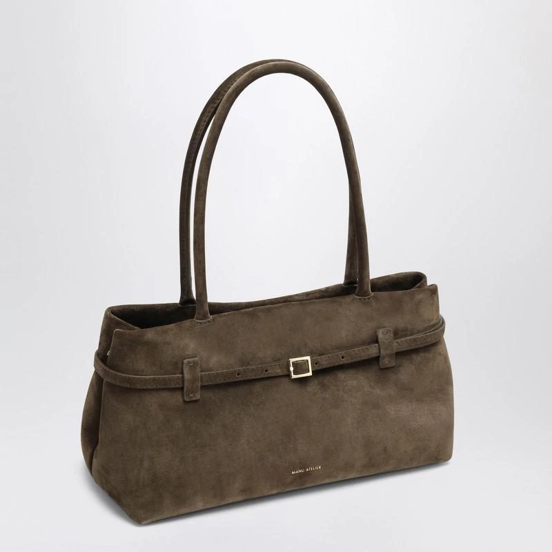 Manu Atelier Le Cambon East West Tobacco suede bag 3