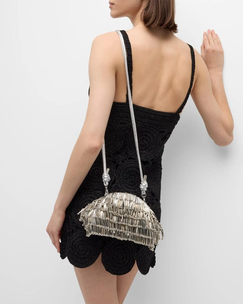 Cult Gaia Jaala Nano Fringe Embellished Clutch Bag 2