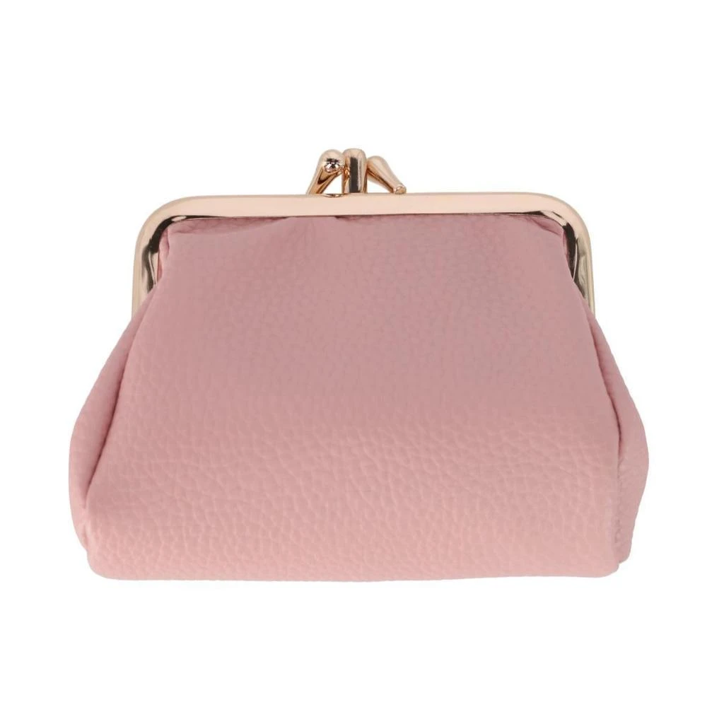 Julia Buxton Women's Vegan Leather Triple Frame Coin Purse Wallet 7