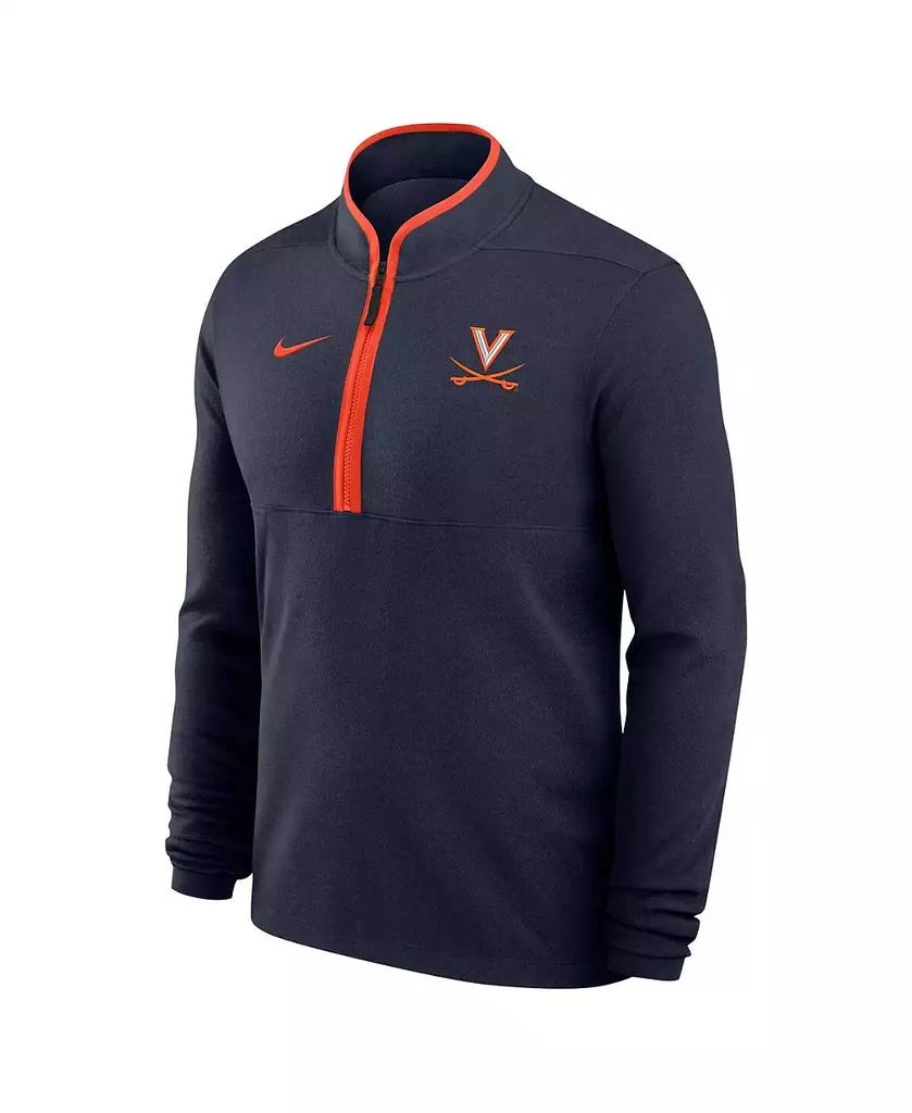 NIKE Men's Navy Virginia Cavaliers Coaches Courtside Basketball Victory Performance Quarter-Zip Top 2