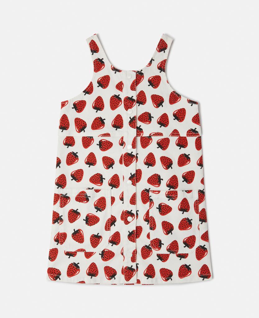 Stella McCartney Stella McCartney - Strawberry Print Sleeveless Dress, Woman, Cream/Red, Size: 10