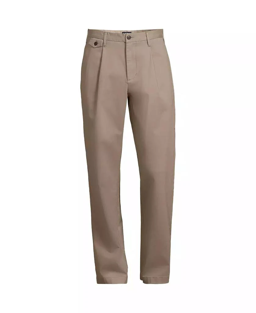 Lands' End Men's Relaxed Fit Pleated Knockabout Chino Pants 2